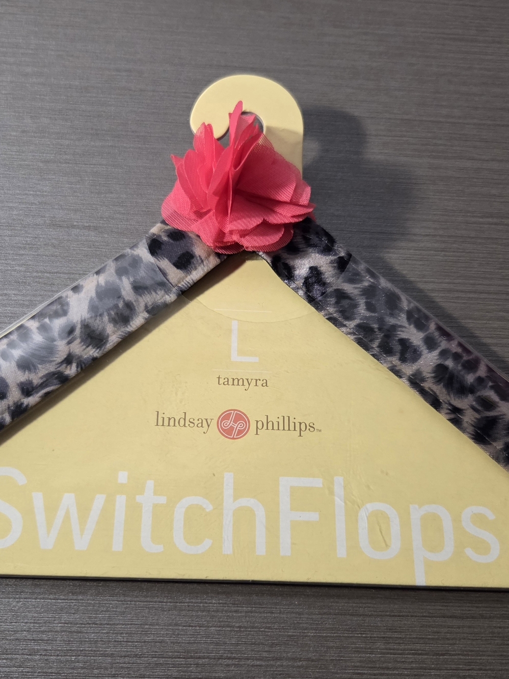 Lindsay Phillips Tamyr a Floral Accent Flip Flop Straps - Pink & Leopard